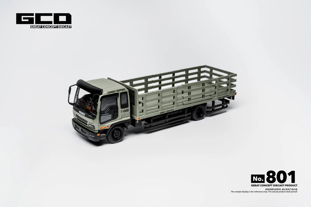 1/64 GCD Isuzu Truck (Matte Green) Diecast Car Model