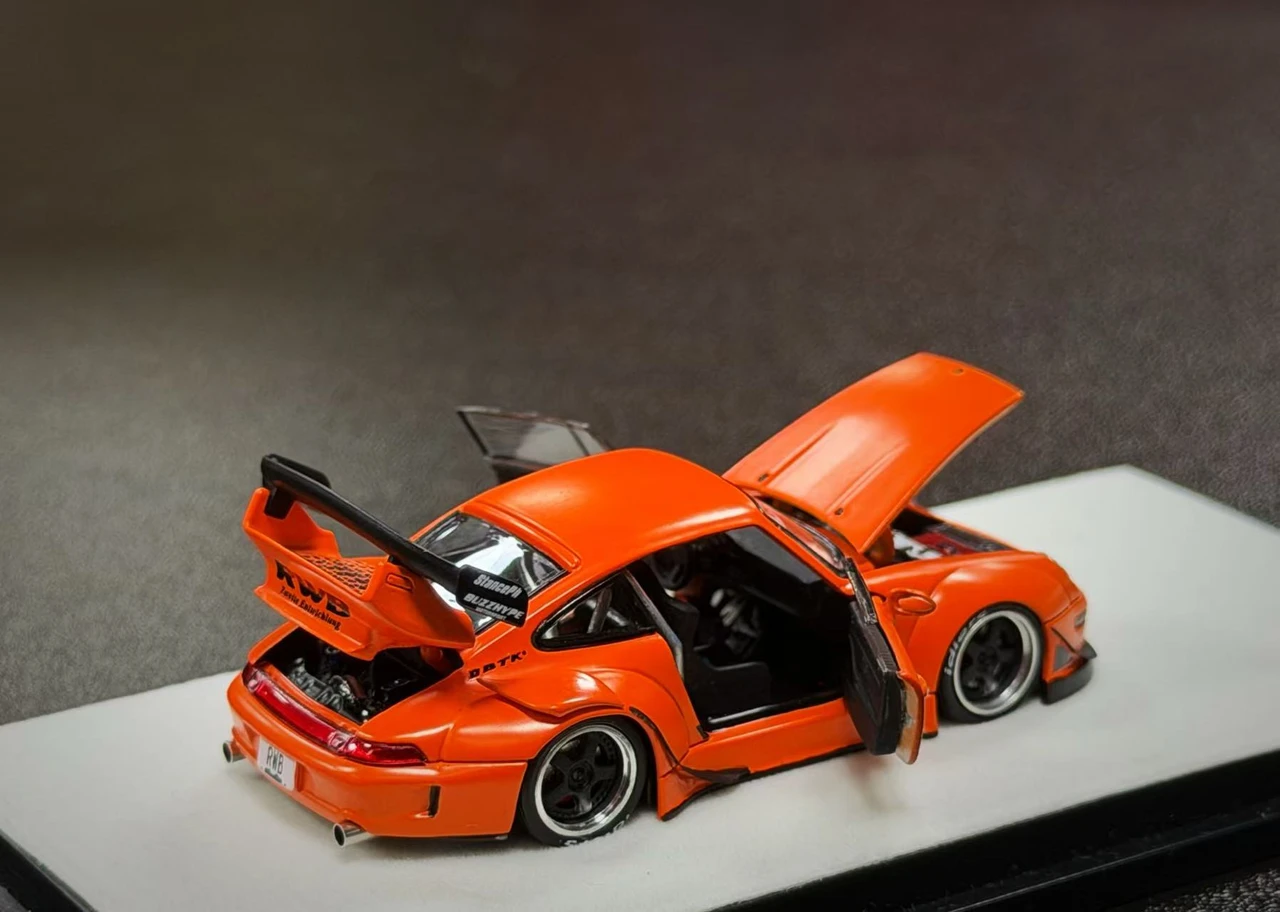 1/64 PGM Porsche 911 RWB 993 (Matte Orange) Diecast Car Model