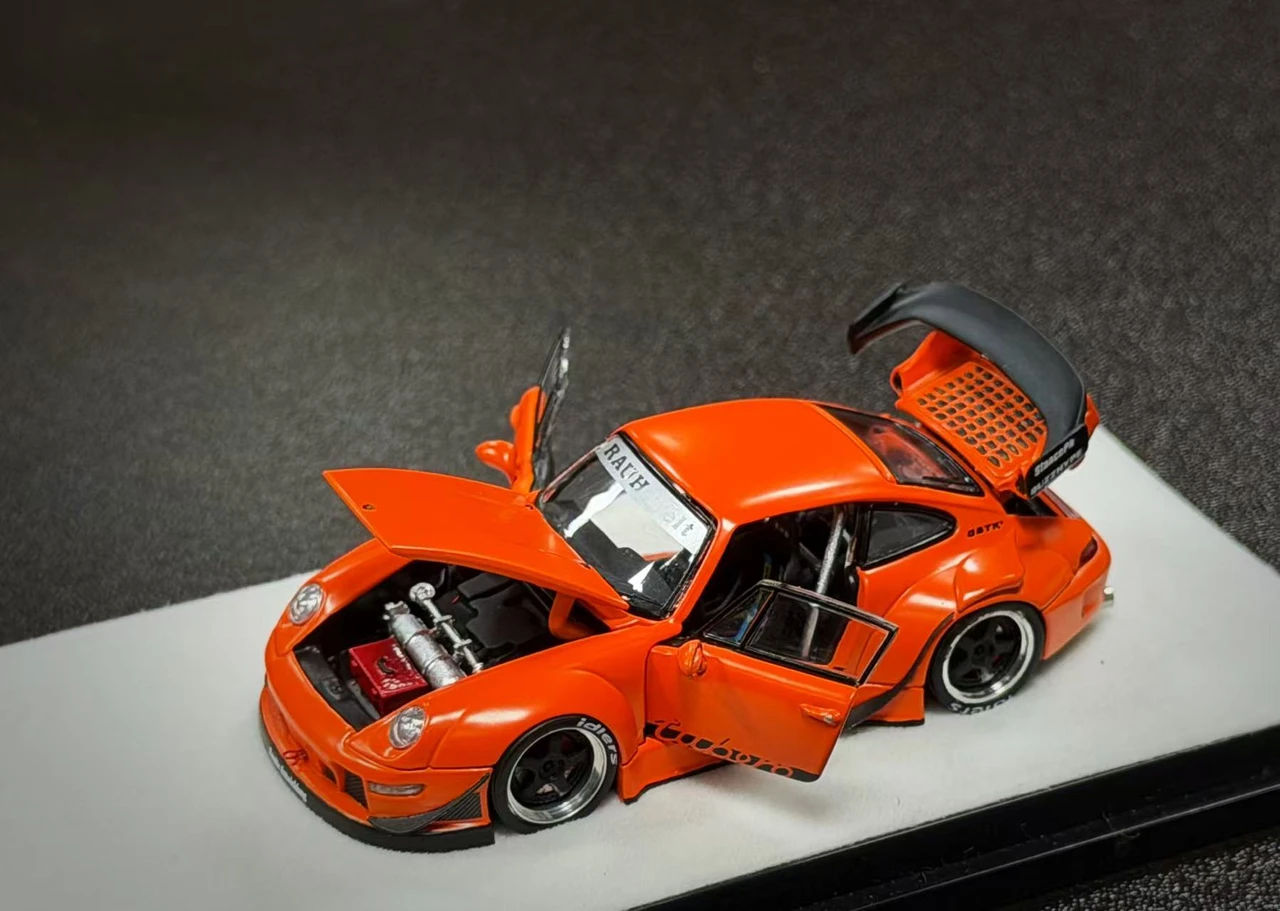 1/64 PGM Porsche 911 RWB 993 (Matte Orange) Diecast Car Model