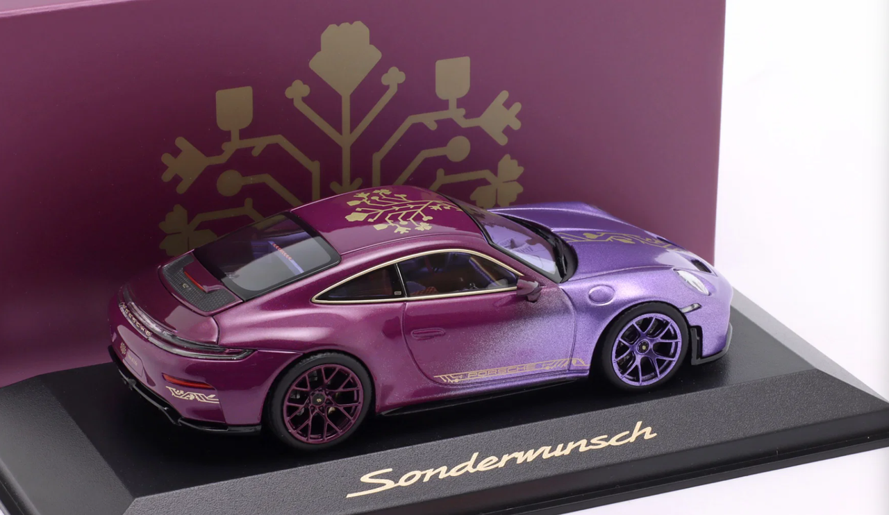 1/43 Dealer Edition 2026 Porsche 911 (992.2) GT3 Touring Tree of Life (Purple) Car Model