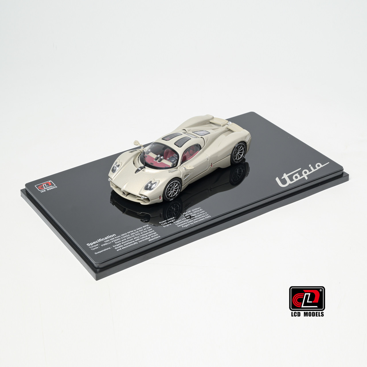 1/43 LCD Pagani Utopia (Champagne Gold) Car Model