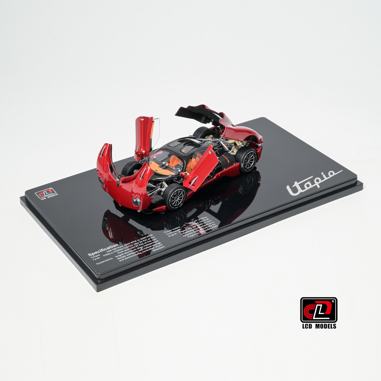 1/43 LCD Pagani Utopia (Red) Car Model