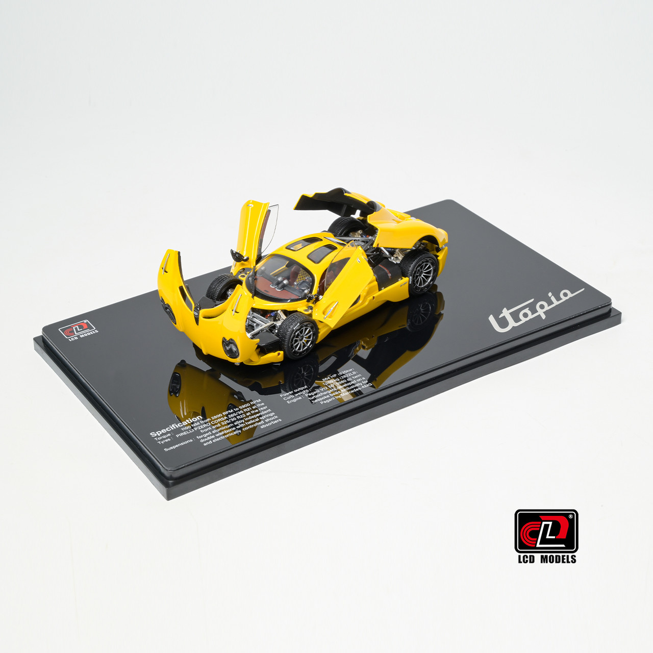 1/43 LCD Pagani Utopia (Yellow) Car Model