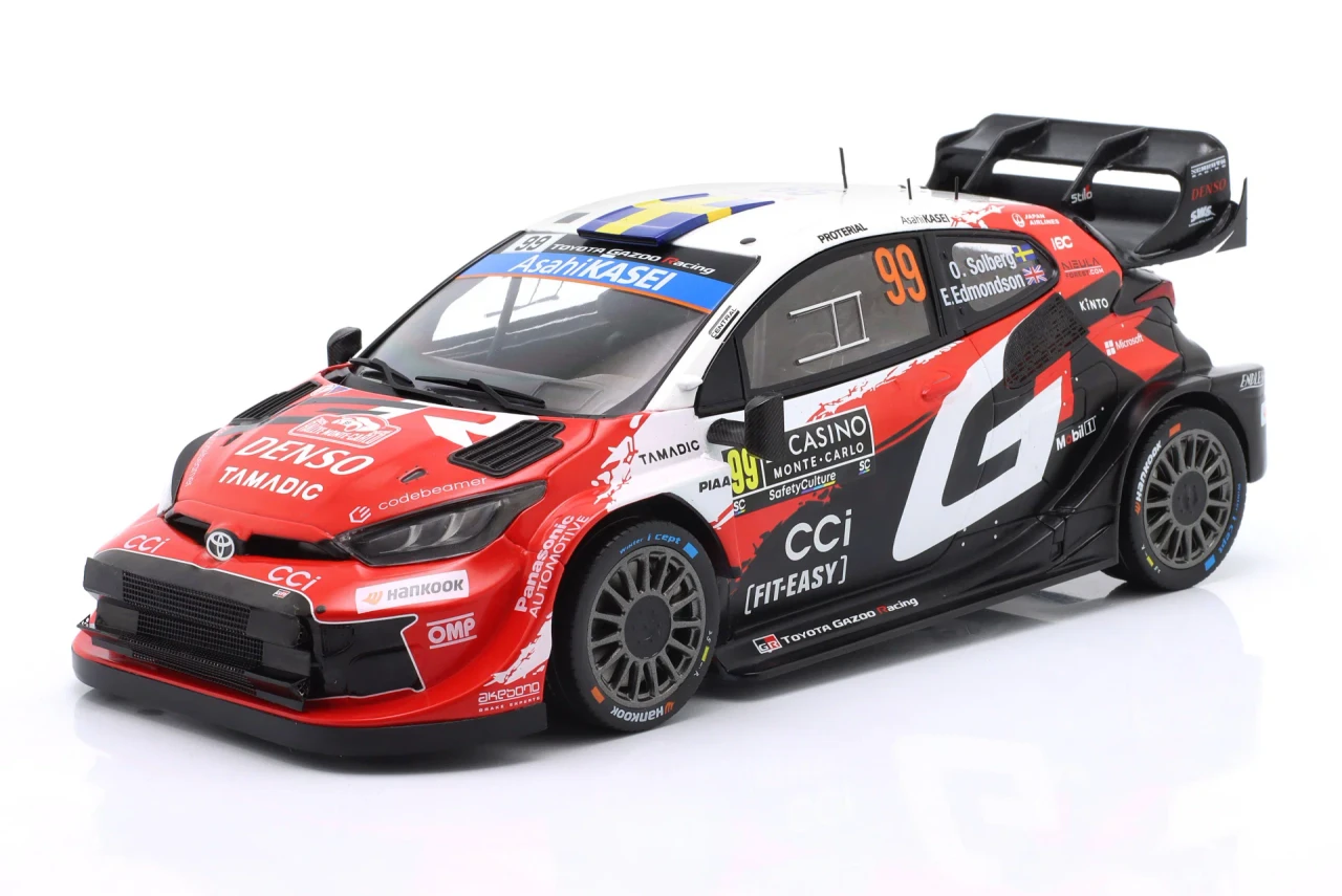 1/18 Ixo 2026 Toyota GR Yaris Rally1 #99 Winner Rallye Monte Carlo Toyota Gazoo Racing WRT Oliver Solberg, Elliott Edmondson Diecast Car Model