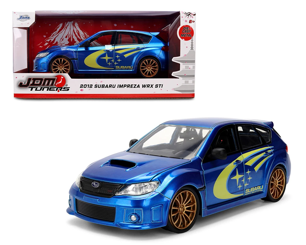 1/24 Jada 2012 Subaru Impreza WRX STI (Blue) JDM Tuners Diecast Car Model