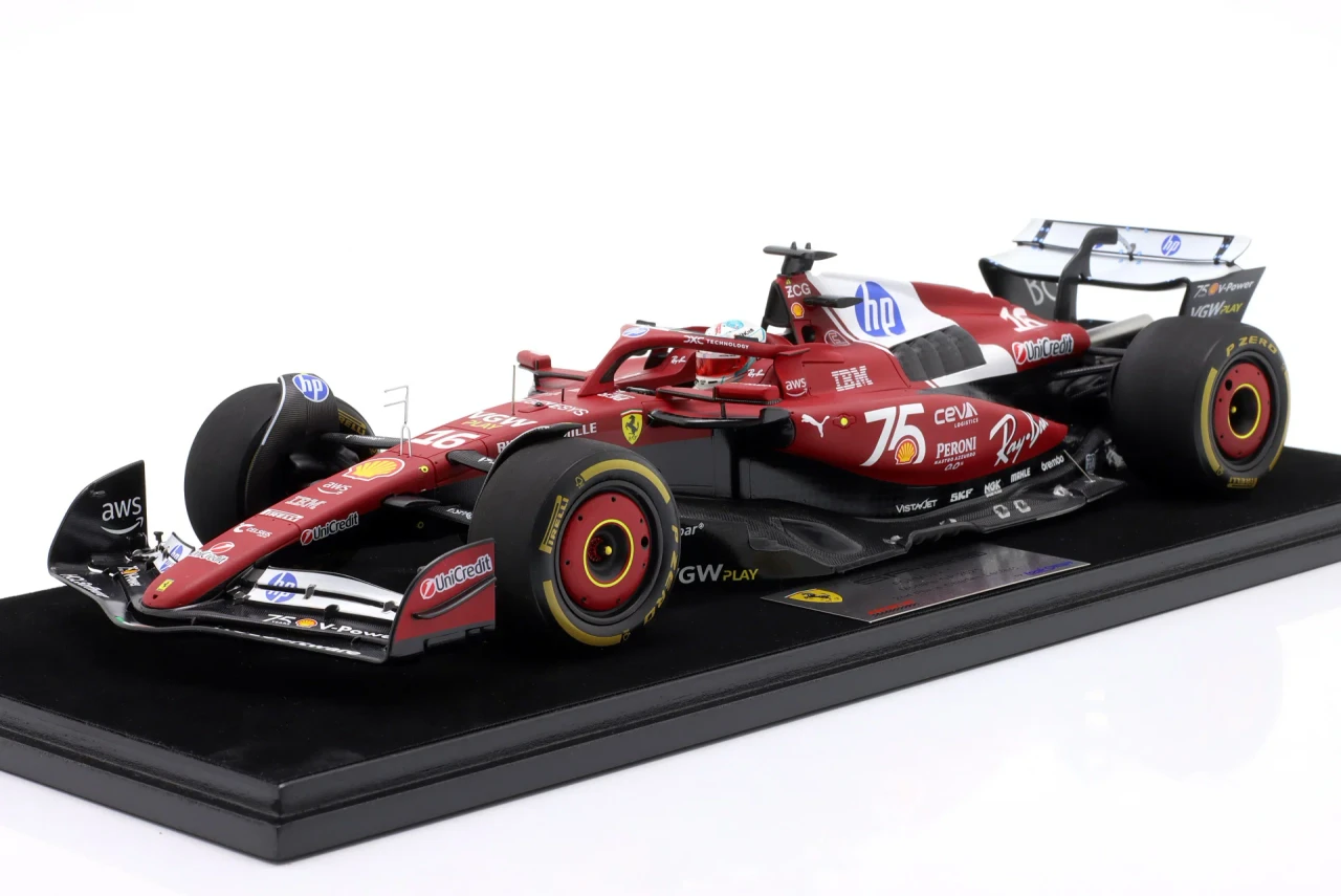 1/18 Looksmart 2025 F1 Charles Leclerc Ferrari SF-25 #16 2nd Monaco GP Car Model