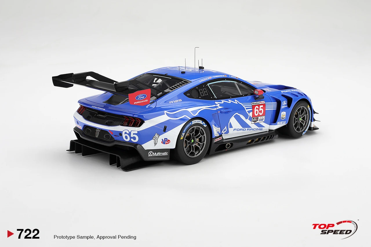 1/18 Top Speed Ford Mustang GT3 #65 Ford Racing 2026 IMSA Daytona 24 Hrs Car Model