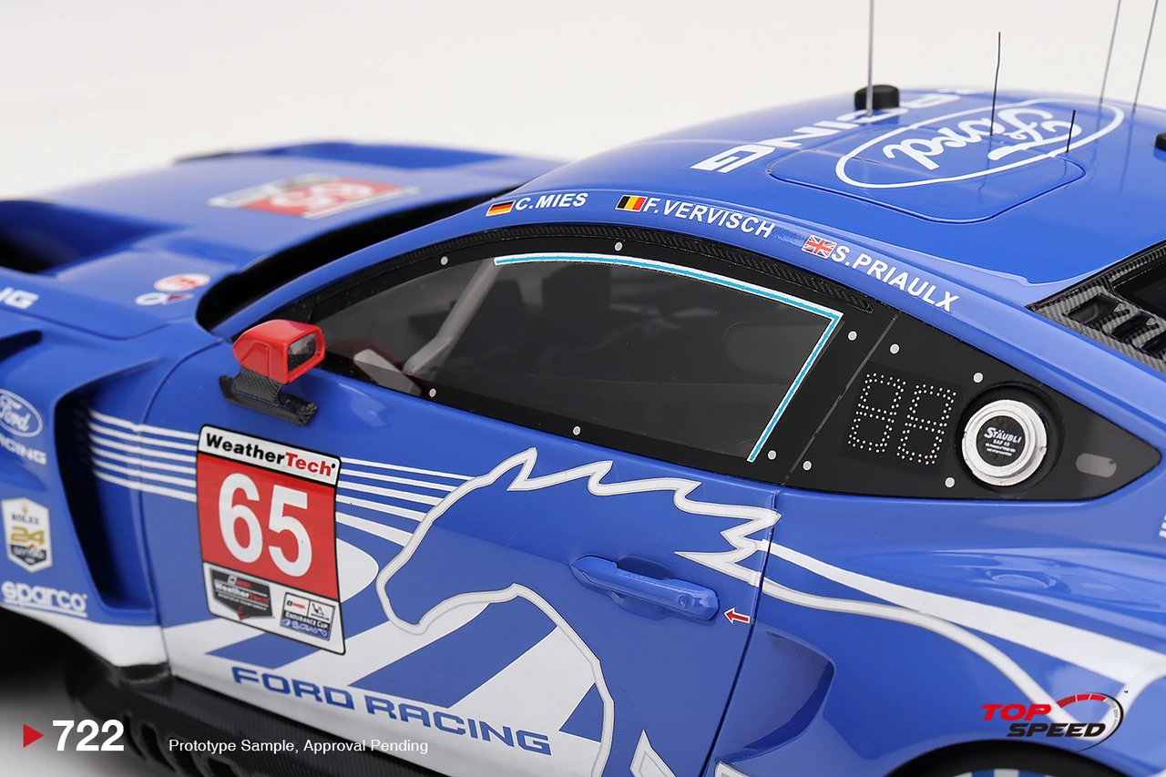 1/18 Top Speed Ford Mustang GT3 #65 Ford Racing 2026 IMSA Daytona 24 Hrs Car Model