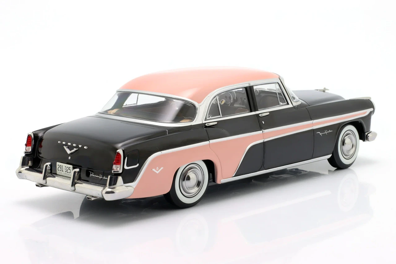 1/18 KK-Scale 1955 DeSoto Fireflite Sedan (Black & Pink) Diecast Car Model