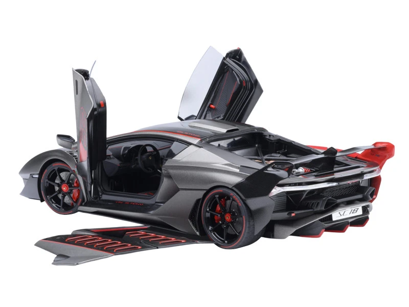 1/18 AUTOart Lamborghini SC18 Alston (Grigio Daytona Grey with Red Accents) Car Model