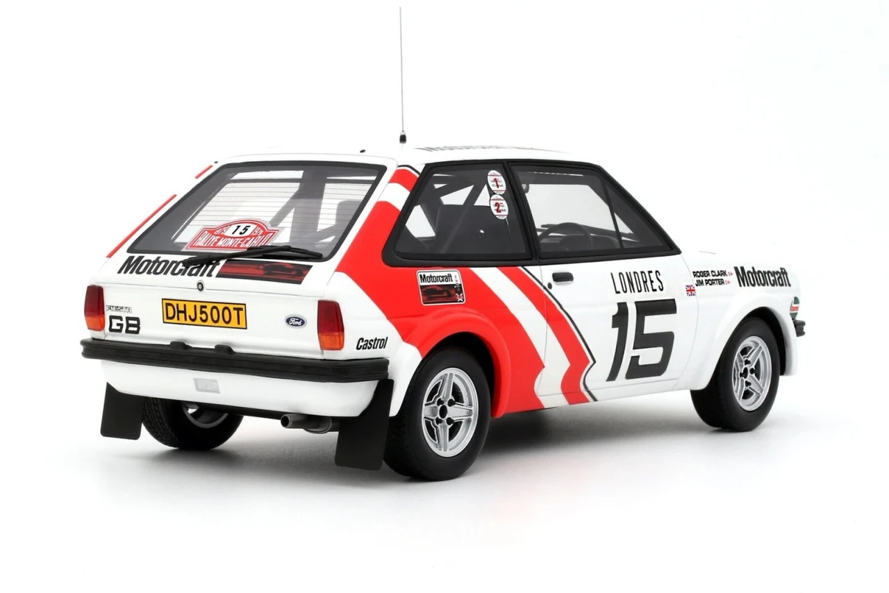 1/18 OTTO 1979 Ford Fiesta 1600 #15 Rallye Monto Carlo Roger Clark ,Jim Porter Car Model