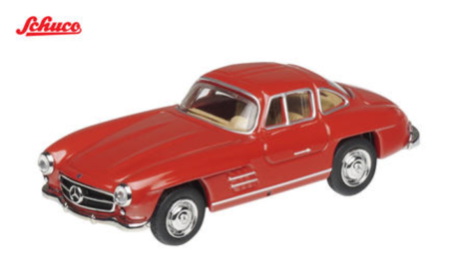 1/64 Schuco 1954 Mercedes-Benz 300 SL (Red) Diecast Car Model