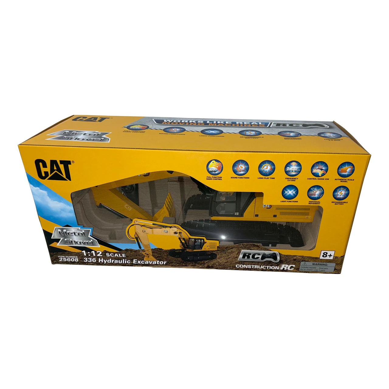1/12 Diecast Masters Supersized CAT 336 Hydraulic Excavator RC with Rechargeable Battery
