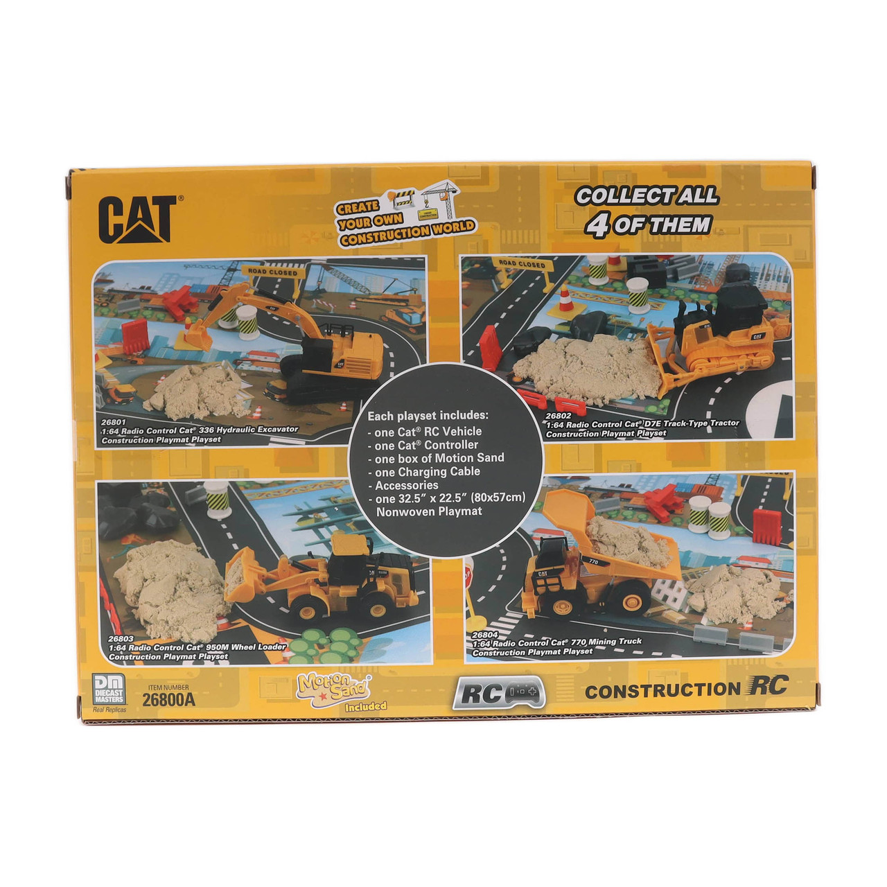 1/64 Diecast Masters RC CAT 336 Hydraulic Excavator Construction Playmat Playset