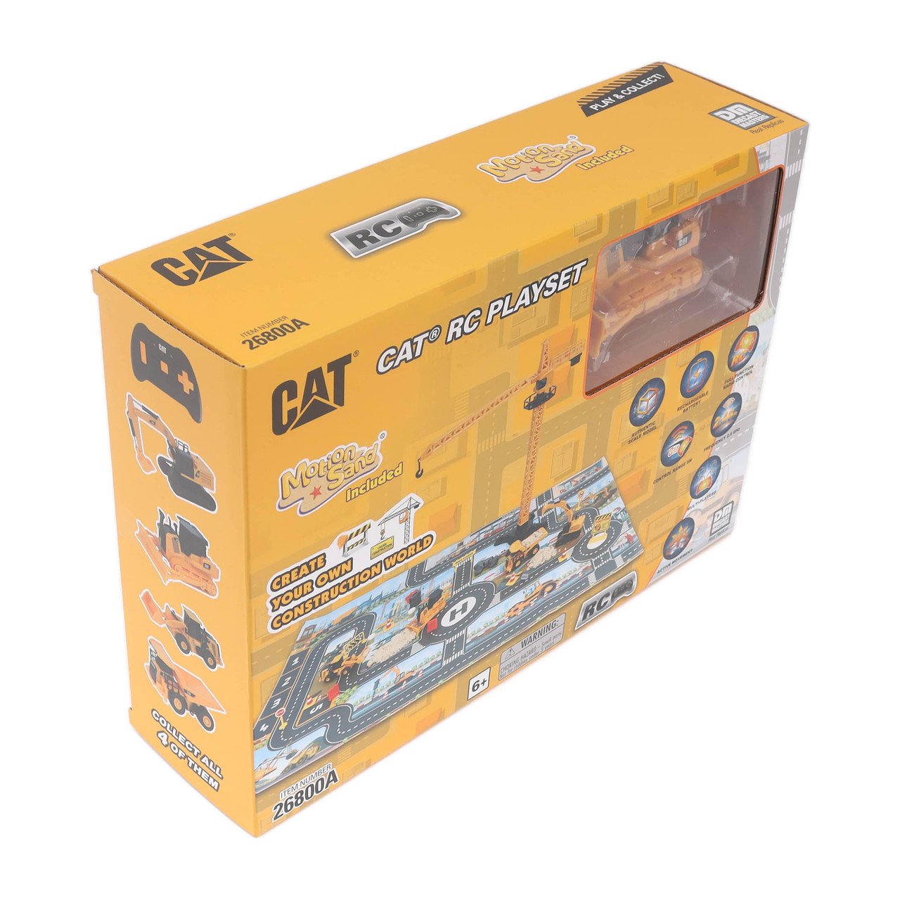 1/64 Diecast Masters RC CAT D7E Track-Type Tractor Construction Playmat Playset