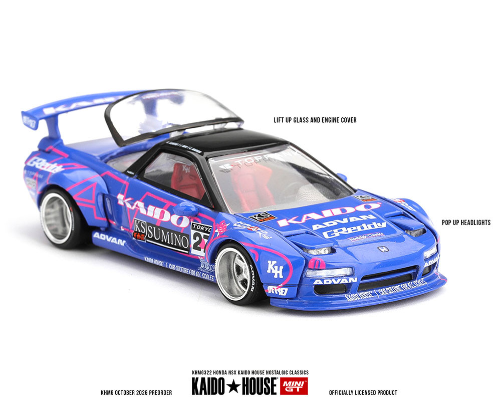 1/64 Kaido House Honda NSX Kaido House Nostalgic Classics (Blue) Diecast Car Model