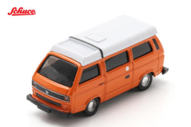 1/87 Schuco 1990 VW T3 Campingbus (Orange) Diecast Car Model
