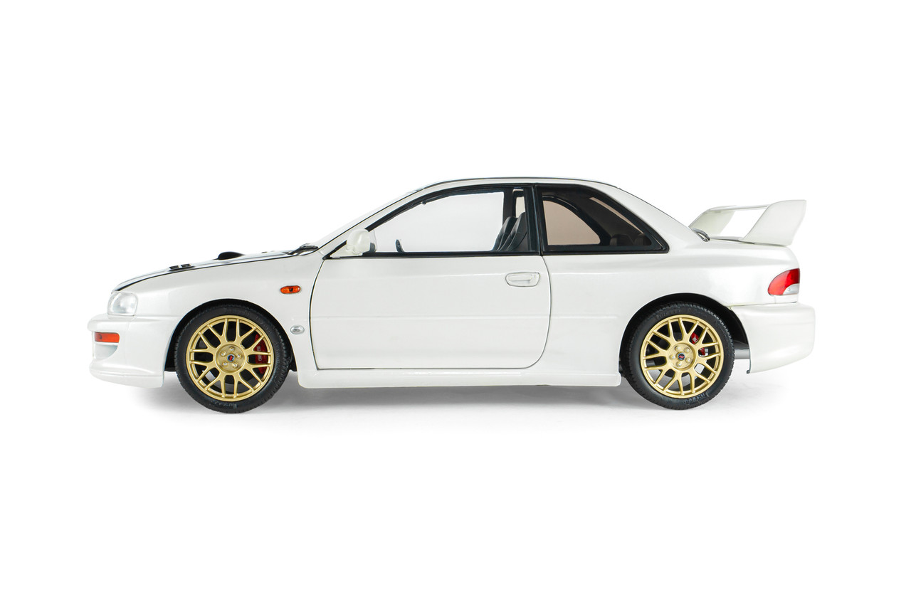 1/18 Solido 1998 Subaru Impreza 22B (White with Gold Wheels) Diecast Car Model