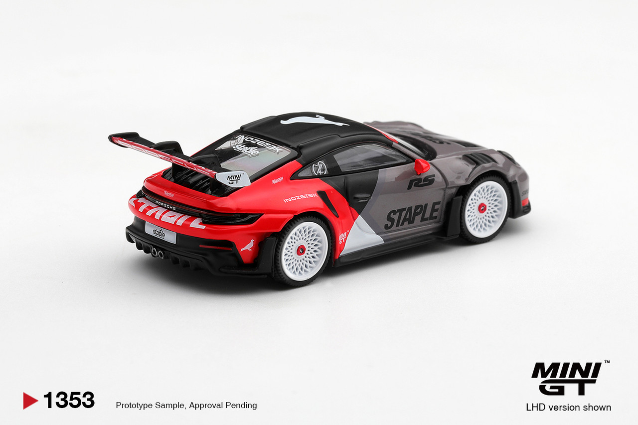 1/64 Mini GT Porsche 911 GT3 RS STAPLE x INOZETEK Diecast Car Model