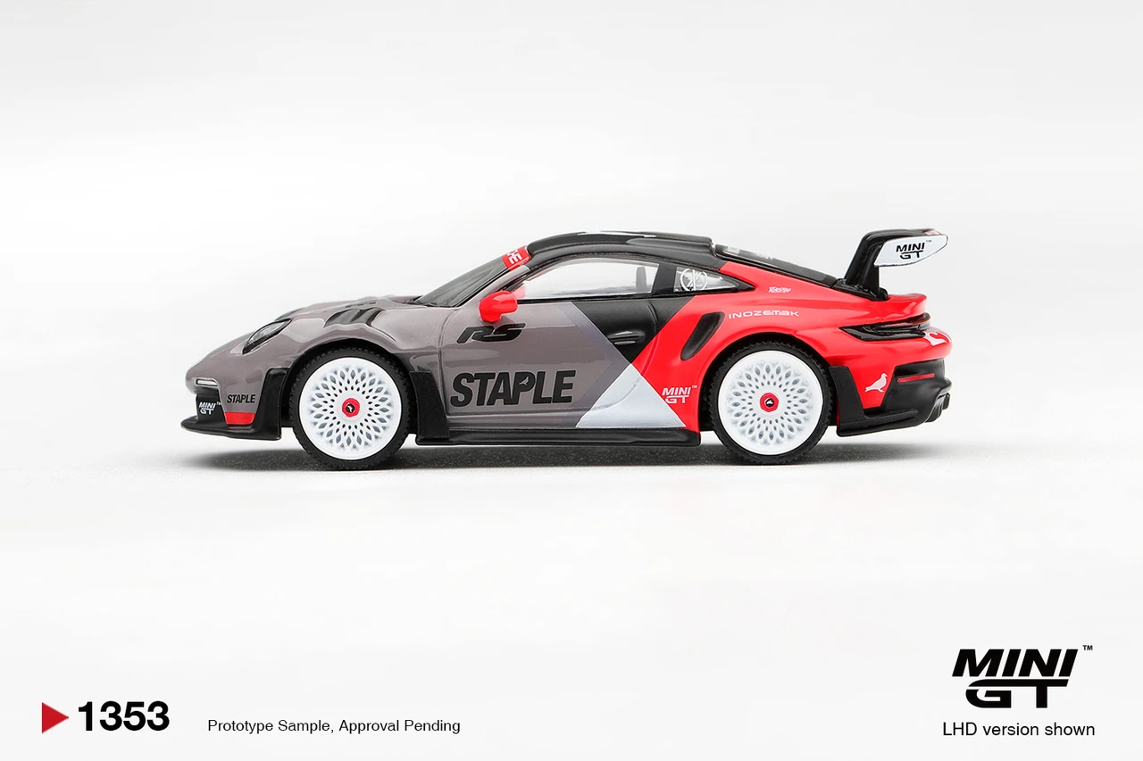 1/64 Mini GT Porsche 911 GT3 RS STAPLE x INOZETEK Diecast Car Model