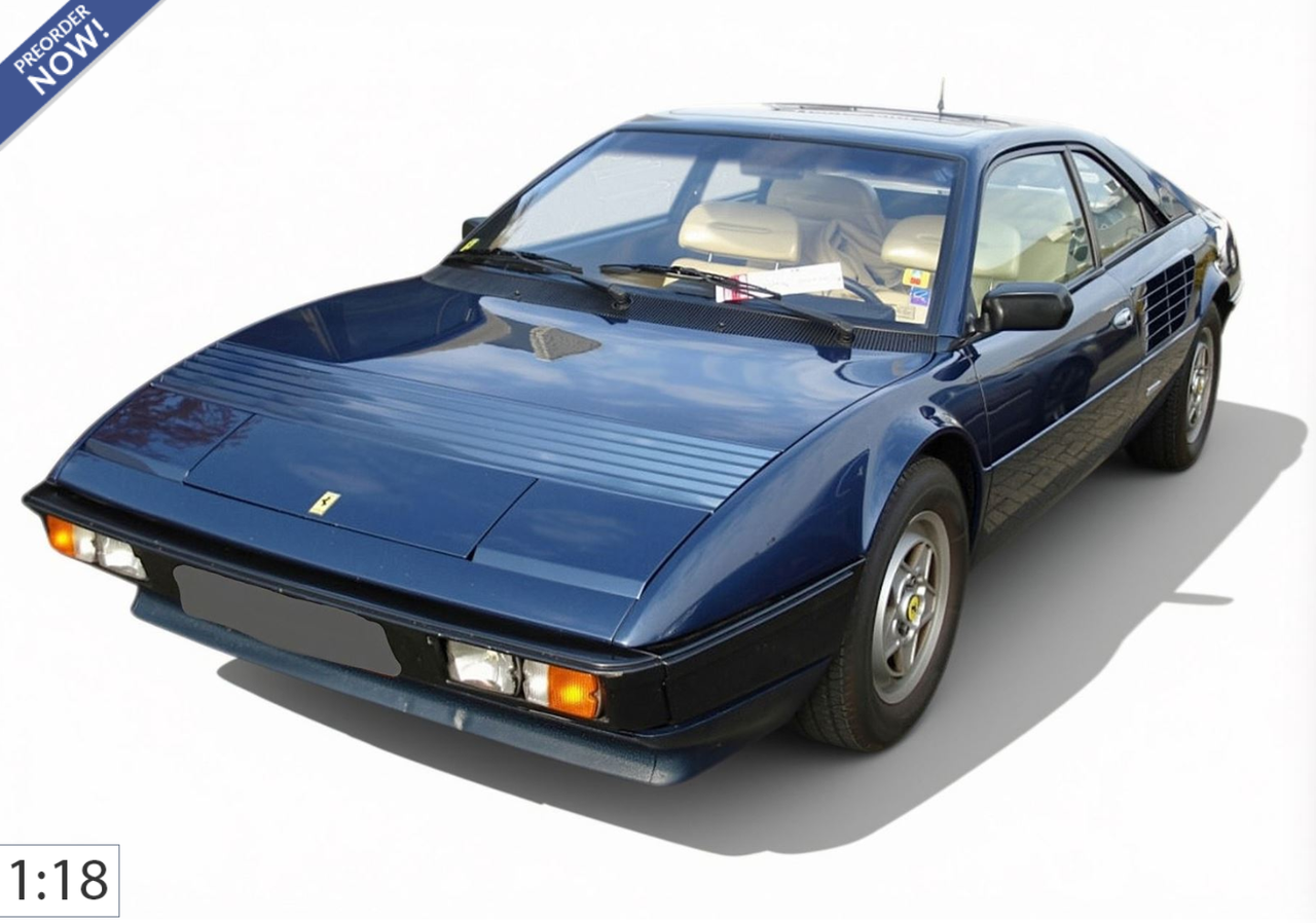 1/18 BBR Ferrari Mondial Quattrovalvole (Blu Sera Blue with Cream Interiors) Car Model