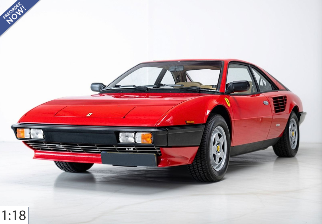 1/18 BBR Ferrari Mondial Quattrovalvole (Rosso Corsa Red with Cream Interiors) Car Model