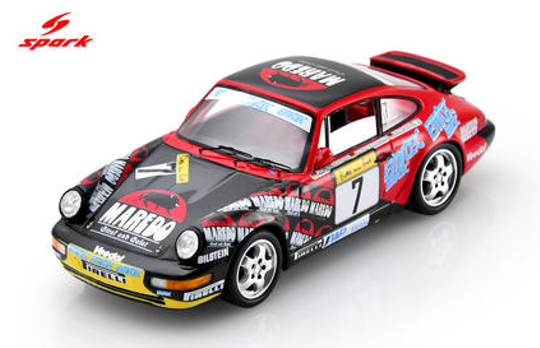 1/43 Spark Porsche 911 964 Carrera RS No.7 9th Nurburgring 24H 1992 W. Röhrl - A. Bovensiepen - R. Kussmaul - G. Memminger Car Model