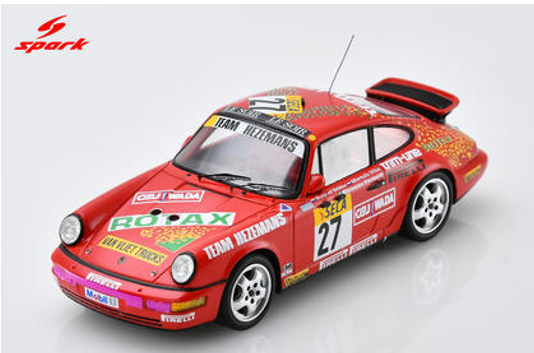 1/43 Spark Porsche 964 Carrera 2 No.27 24H Spa 1991 R. van der Velden - M. van Vliet - C. Fittipaldi Car Model