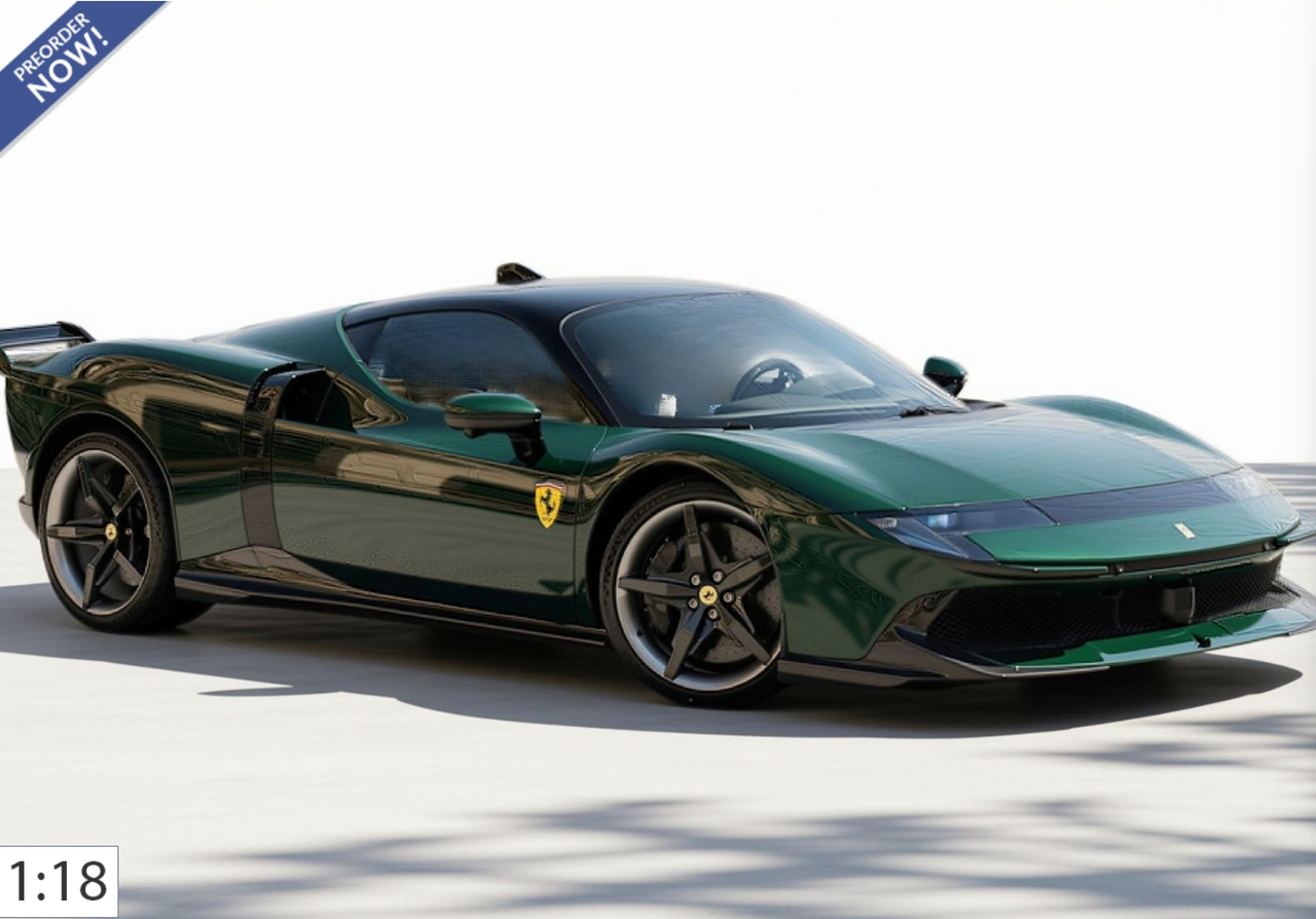 1/18 BBR Ferrari 849 Testarossa Assetto Fiorano (Verde Abetone Green) Car Model