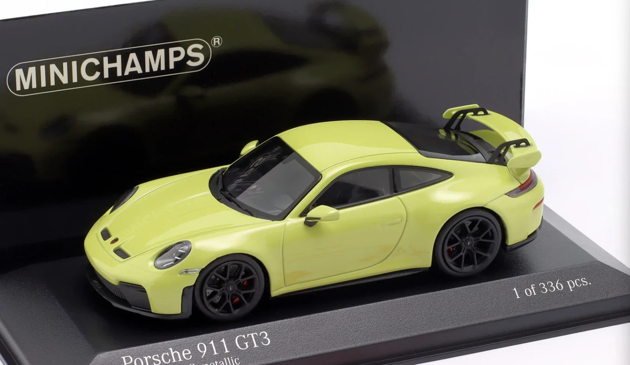 1/43 Minichamps 2025 Porsche 911 (992.2) GT3 (Cartagena Yellow Metallic) Diecast Car Model