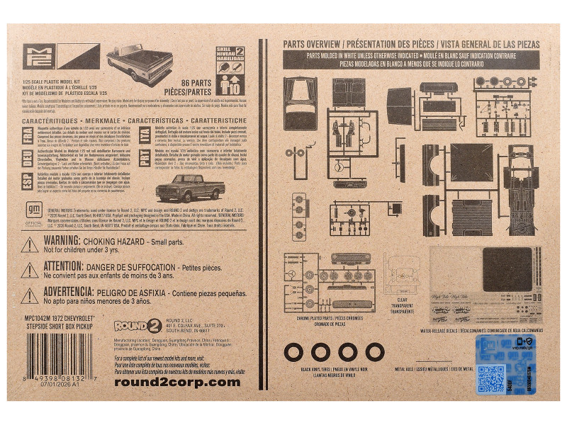 Skill 2 Model Kit 1972 Chevrolet C10 Shortbed Pickup Truck 1/25 Scale Model by MPC