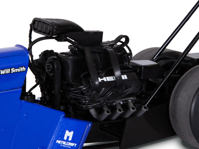 NHRA TFD (Top Fuel Dragster) #TF200 Will Smith "Bluebird Turf" Blue with Graphics (2026) 1/24 Diecast Model Car by Auto World