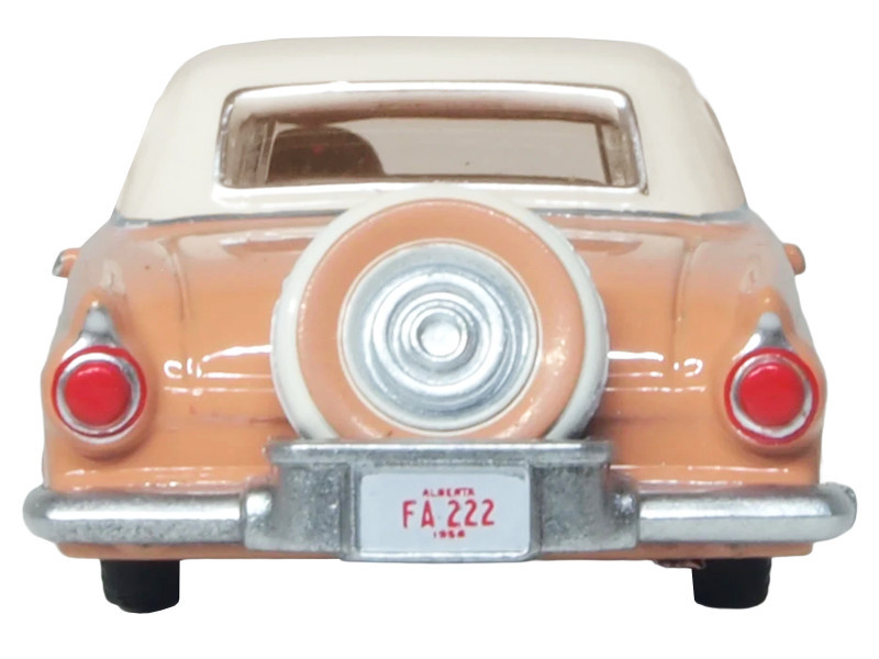 1956 Ford Thunderbird Buckskin Tan with Cream Top 1/87 (HO) Scale Diecast Model Car by Oxford Diecast