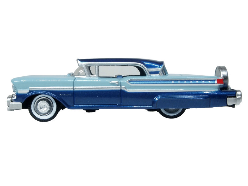 1957 Mercury Montclair Nantucket Blue Metallic and Pacific Blue Two-Tone 1/87 (HO) Scale Diecast Model Car by Oxford Diecast