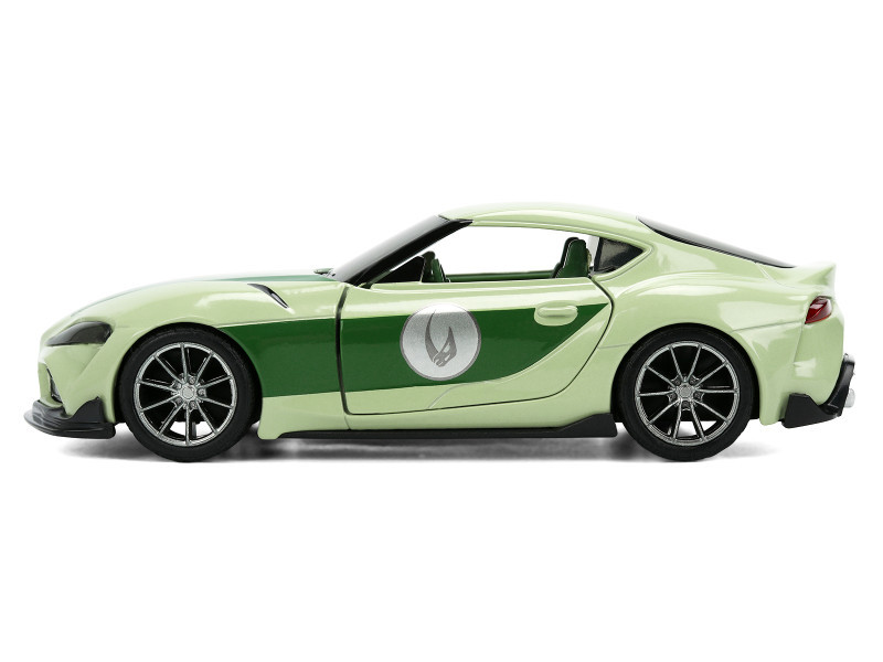 2020 Toyota GR Supra "Grogu" Livery Light Green with Green Graphics and Hood "Star Wars" Franchise "Hollywood Rides" Series 1/32 Diecast Model Car by Jada