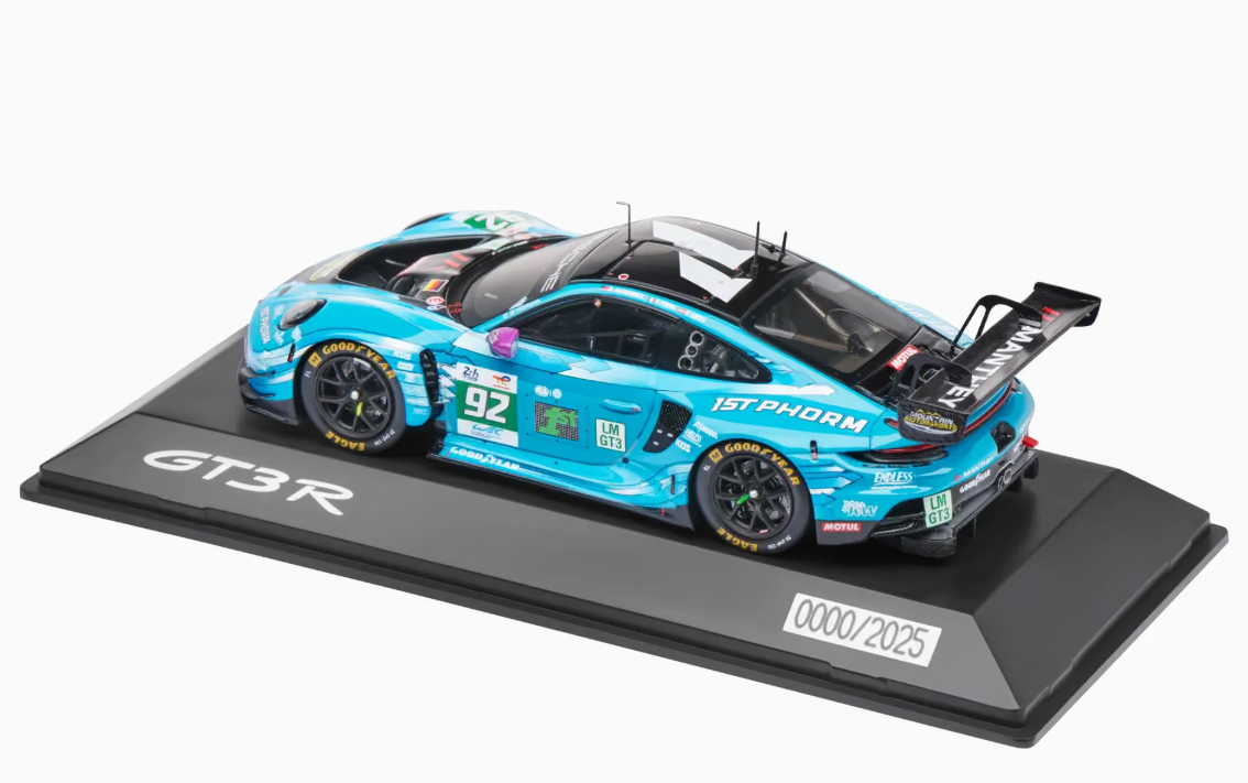 1/43 Dealer Edition 2025 Porsche 911 GT3 R #92 Winner LMGT3 24h LeMans Manthey 1st Phorm Ryan Hardwick, Richard Lietz, Riccardo Pera Car Model