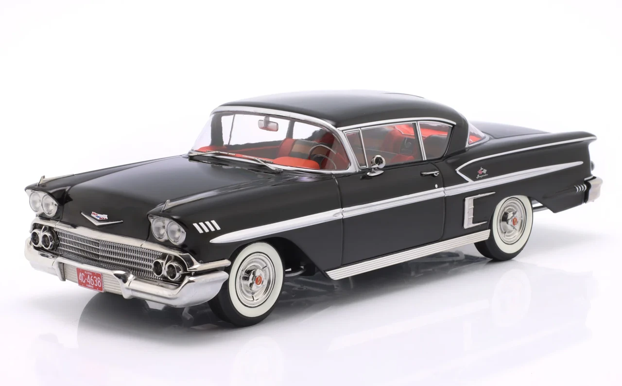 1/18 KK-Scale 1958 Chevrolet Bel Air Impala Sport Coupe (Black) Diecast Car Model