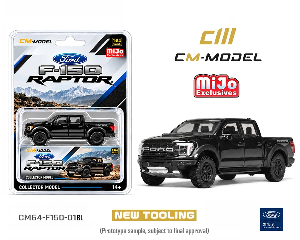 1/64 CM Model Ford F-150 Raptor (Agate Black) Diecast Car Model