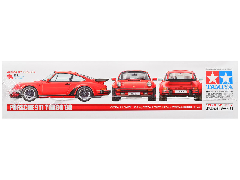 Model Kit 1988 Porsche 911 Turbo 1/24 Scale Model by Tamiya