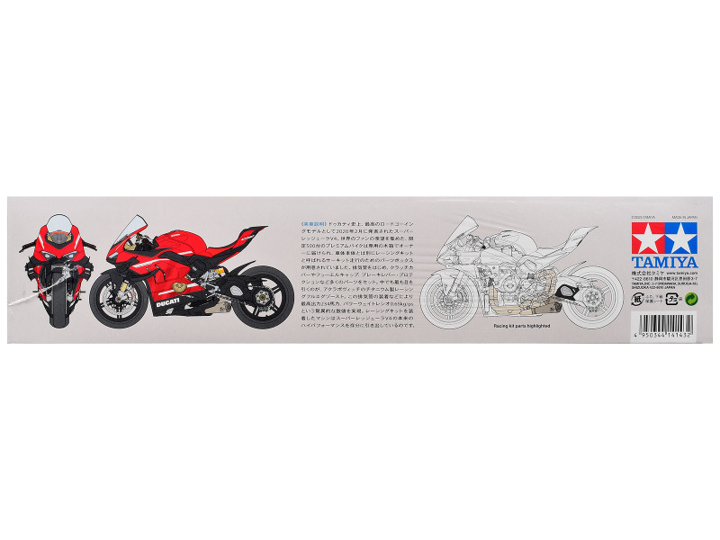 Model Kit Ducati Superleggera V4 Motorcycle with Racing Kit 1/12 Scale Model by Tamiya