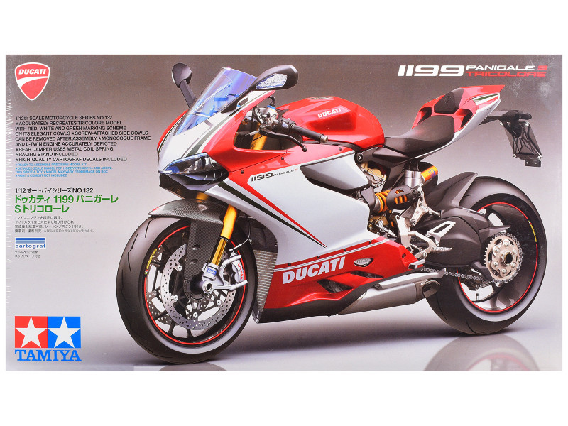 Model Kit Ducati 1199 Panigale S Motorcycle 1/12 Scale Model by Tamiya