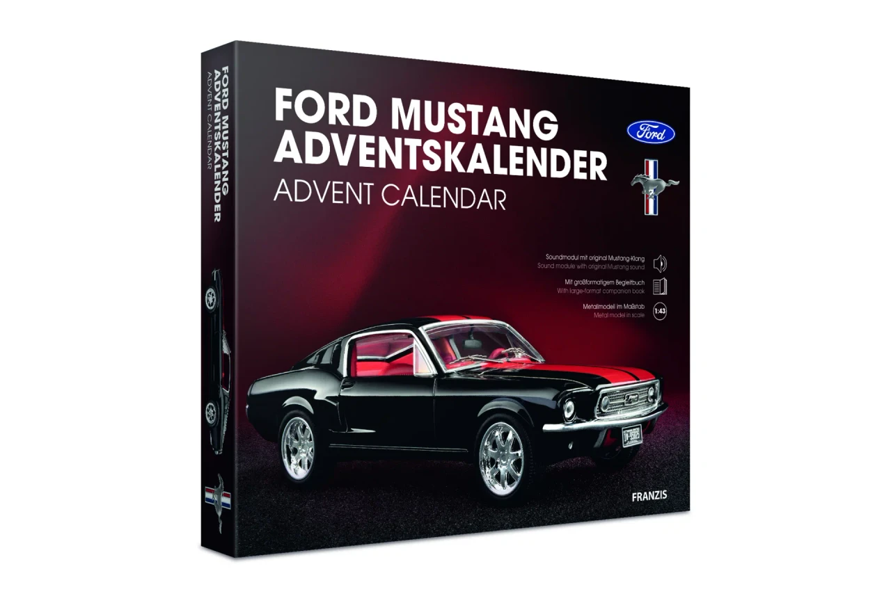 1/43 Franzis Advent Calendar Ford Mustang (Black & Red)