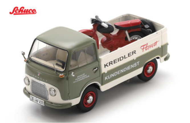 1/43 Schuco 1960 Ford Taunus Transit Pickup "Kreidler Service" Car Model