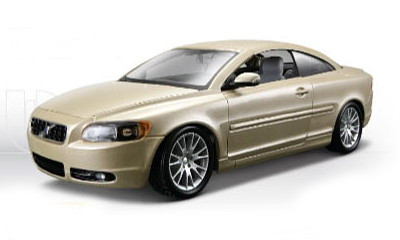 1/24 BBurago 2007 Volvo C70 Coupe (Gold) Diecast Car Model