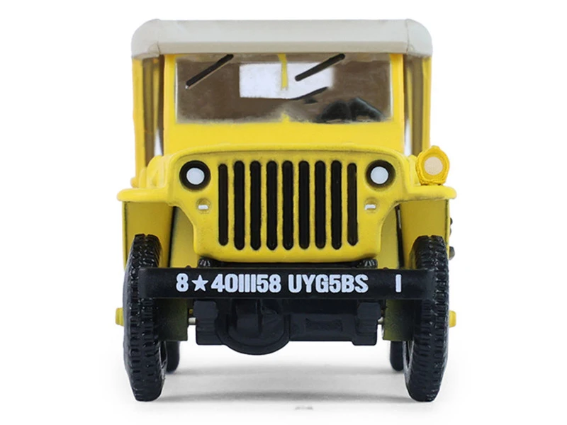 1942 Willys MB Jeep "Control Jeep - U.S. Army Air Forces" Yellow with Beige Top "Battalion 64" Series 6 1/64 Diecast Model Car by Greenlight