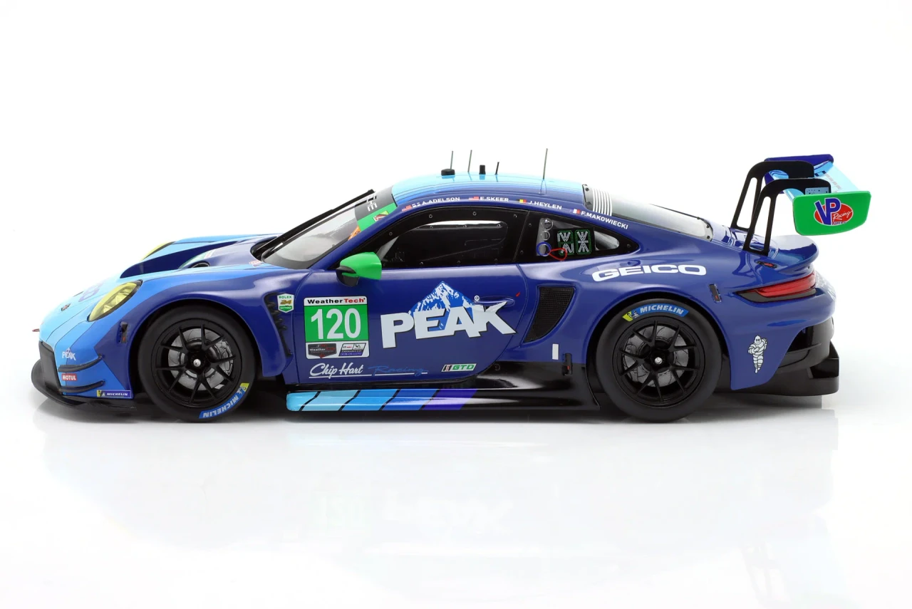 1/18 Ixo 2024 Porsche 911 GT3 R #120 24h Daytona Wright Motorsports Adam Adelson ,Jan Heylen , Frédéric Makowiecki ,Elliott Skeer Diecast Car Model