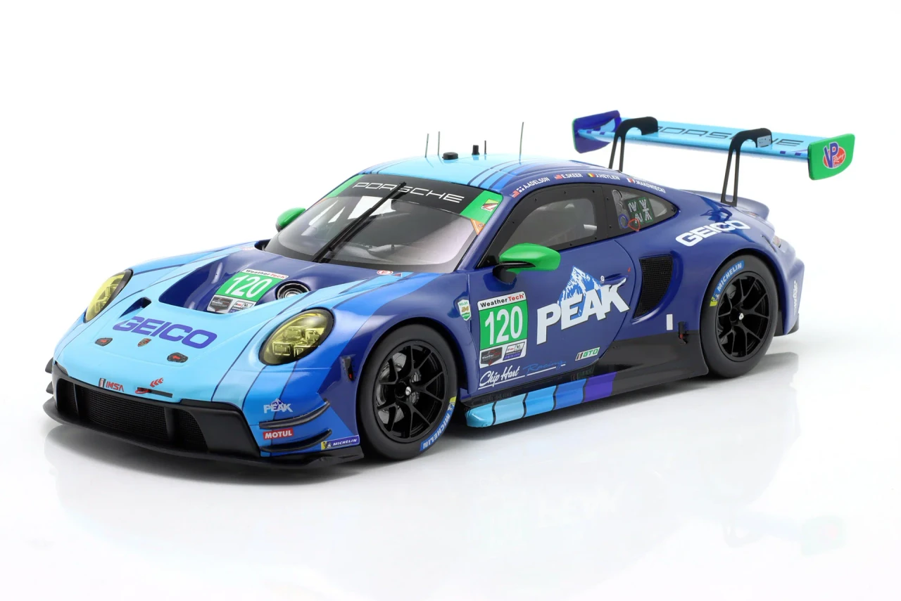 1/18 Ixo 2024 Porsche 911 GT3 R #120 24h Daytona Wright Motorsports Adam Adelson ,Jan Heylen , Frédéric Makowiecki ,Elliott Skeer Diecast Car Model