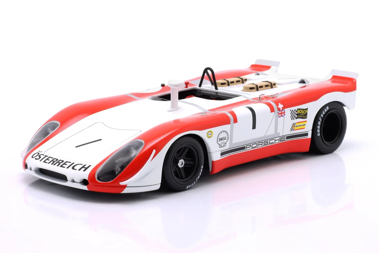 1/18 Werk83 1969 Porsche 908/02 #1 Winner 6h Watkins Glen Porsche Salzburg Brian Redman, Jo Siffert Diecast Car Model