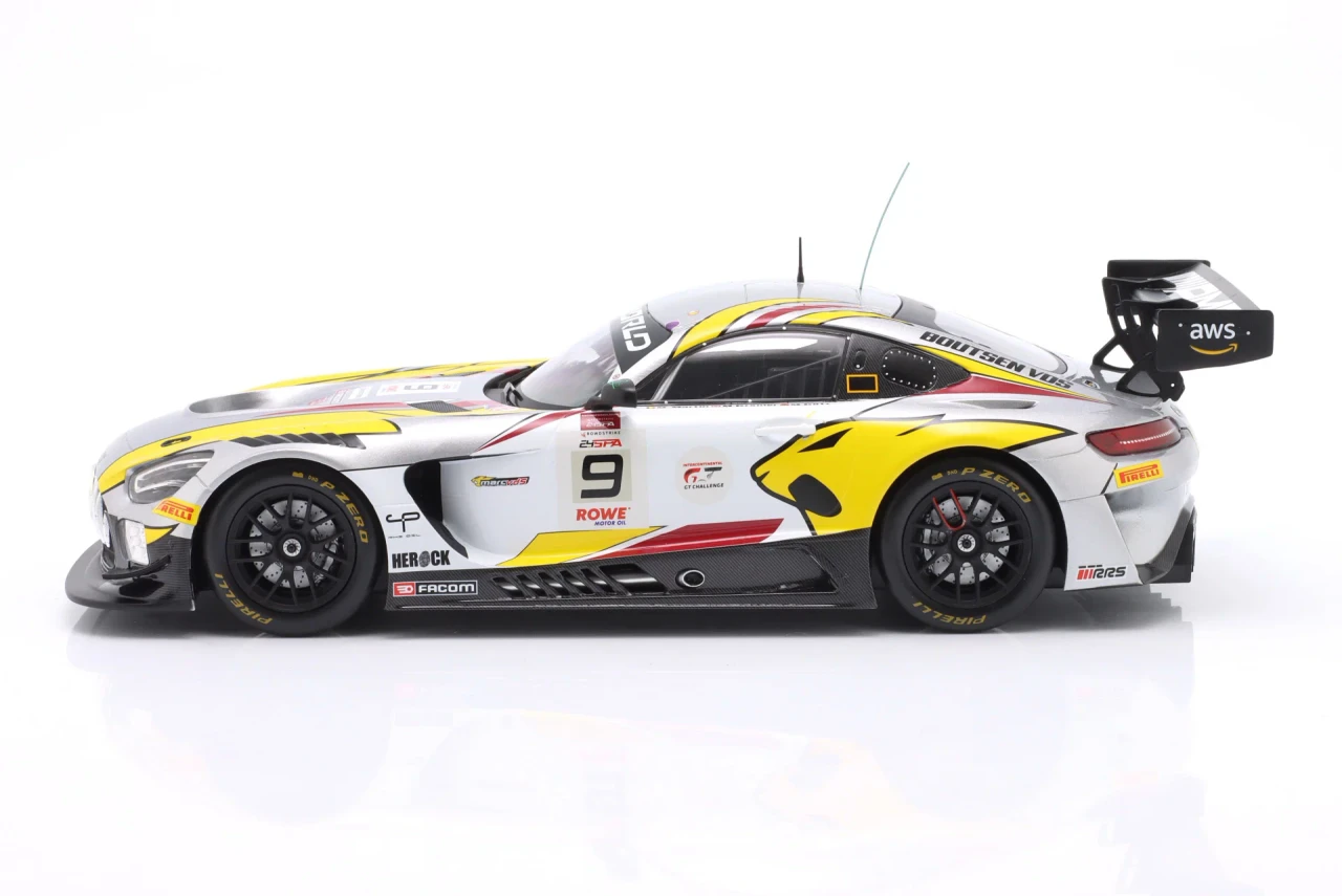 1/18 Ixo 2025 Mercedes-AMG GT3 Evo #9 24h Spa Boutsen VDS Racing Team Mikael Grenier, Maximilian Götz, Maxime Martin Diecast Car Model