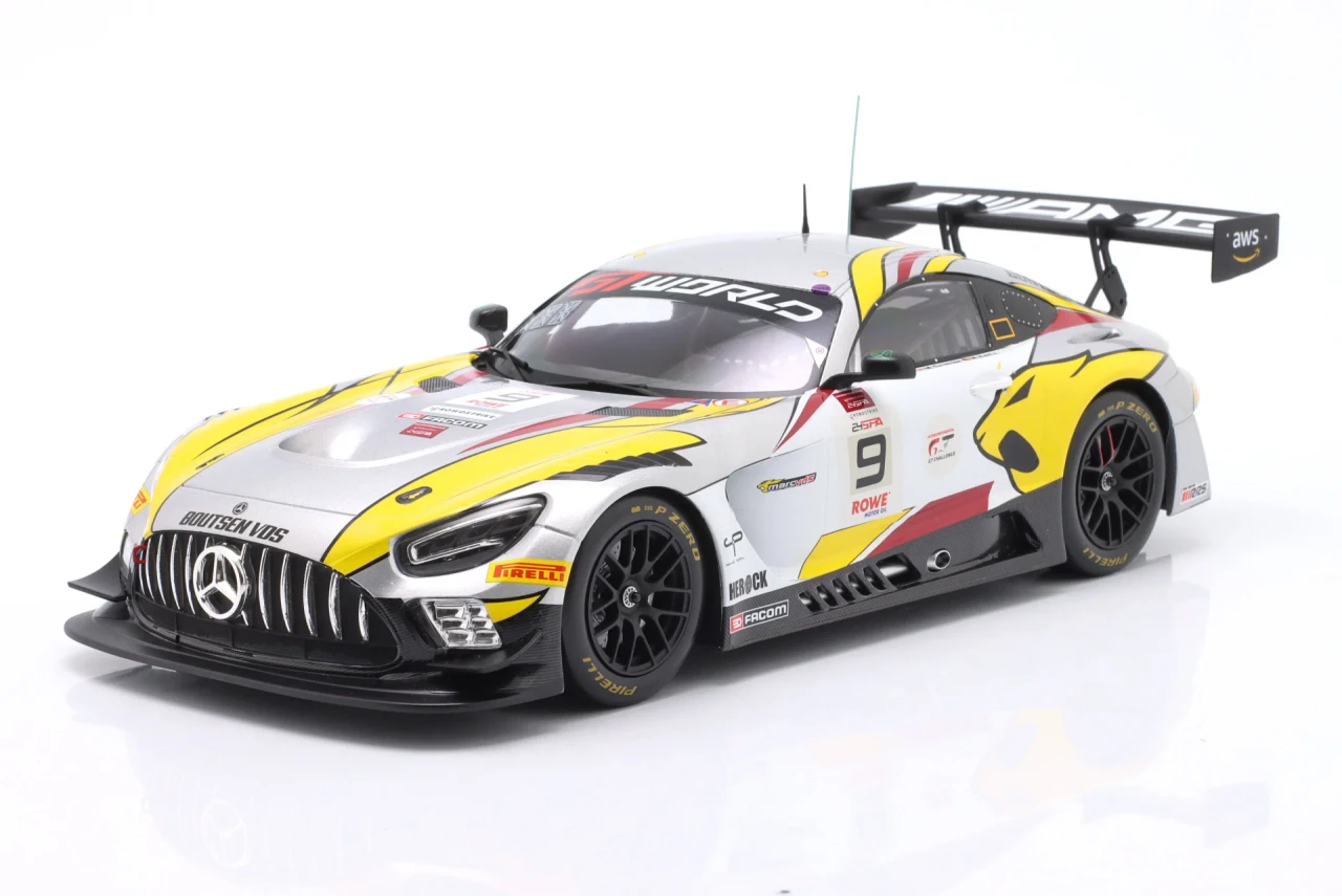 1/18 Ixo 2025 Mercedes-AMG GT3 Evo #9 24h Spa Boutsen VDS Racing Team Mikael Grenier, Maximilian Götz, Maxime Martin Diecast Car Model